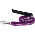 Red Dingo Red Dingo L6-RB-PU-LG Dog Lead Reflective Purple; Large L6-RB-PU-LG